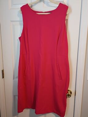 Lands' End Hot Pink Sleeveless Shift Dress